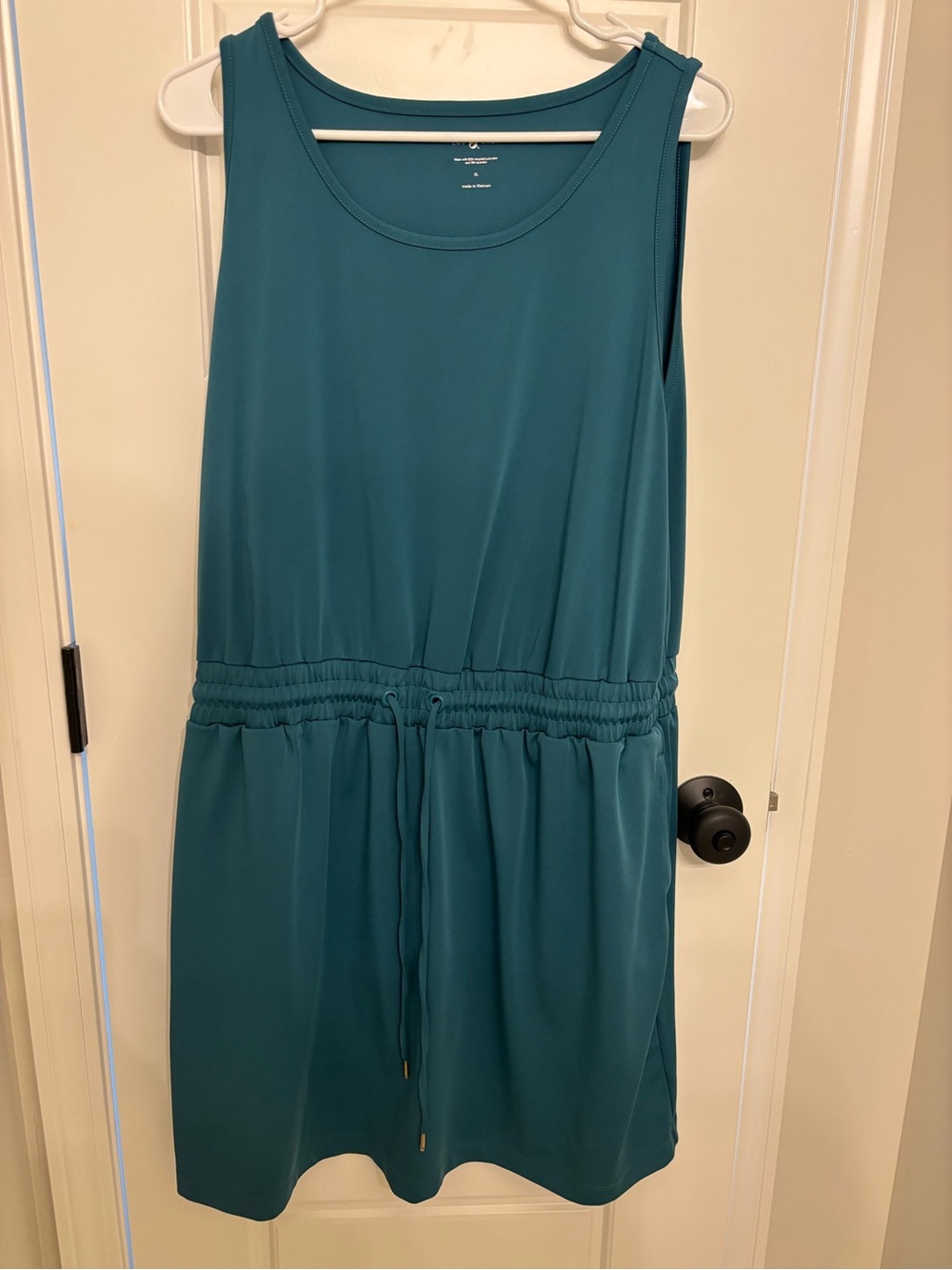 Lou & Grey Teal Sleeveless Drawstring Waist Athletic Dress